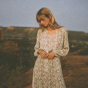 Current Air Olivia Snake Print Midi Dress